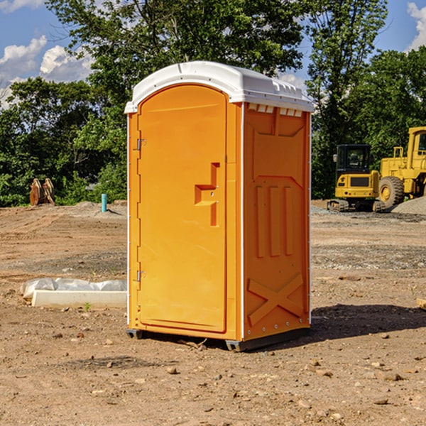 how often are the portable restrooms cleaned and serviced during a rental period in Batesville Texas